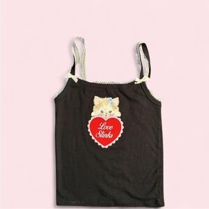 Forever 21 Black Graphic Tank Top